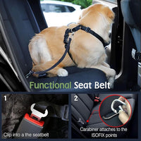 Dog Seat Belt, Safety Vest Dog Car Harness with Adjustable Buckle Dog Seat Belt for Vehicle Nylon Pet Safety Seat Belts Heavy Duty(S, Magenta)