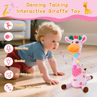 Dancing Talking Giraffe Toy, Singing Giraffe Baby Toys for Kids – Fun for Kids & Family - Purple Giraffe - image 4