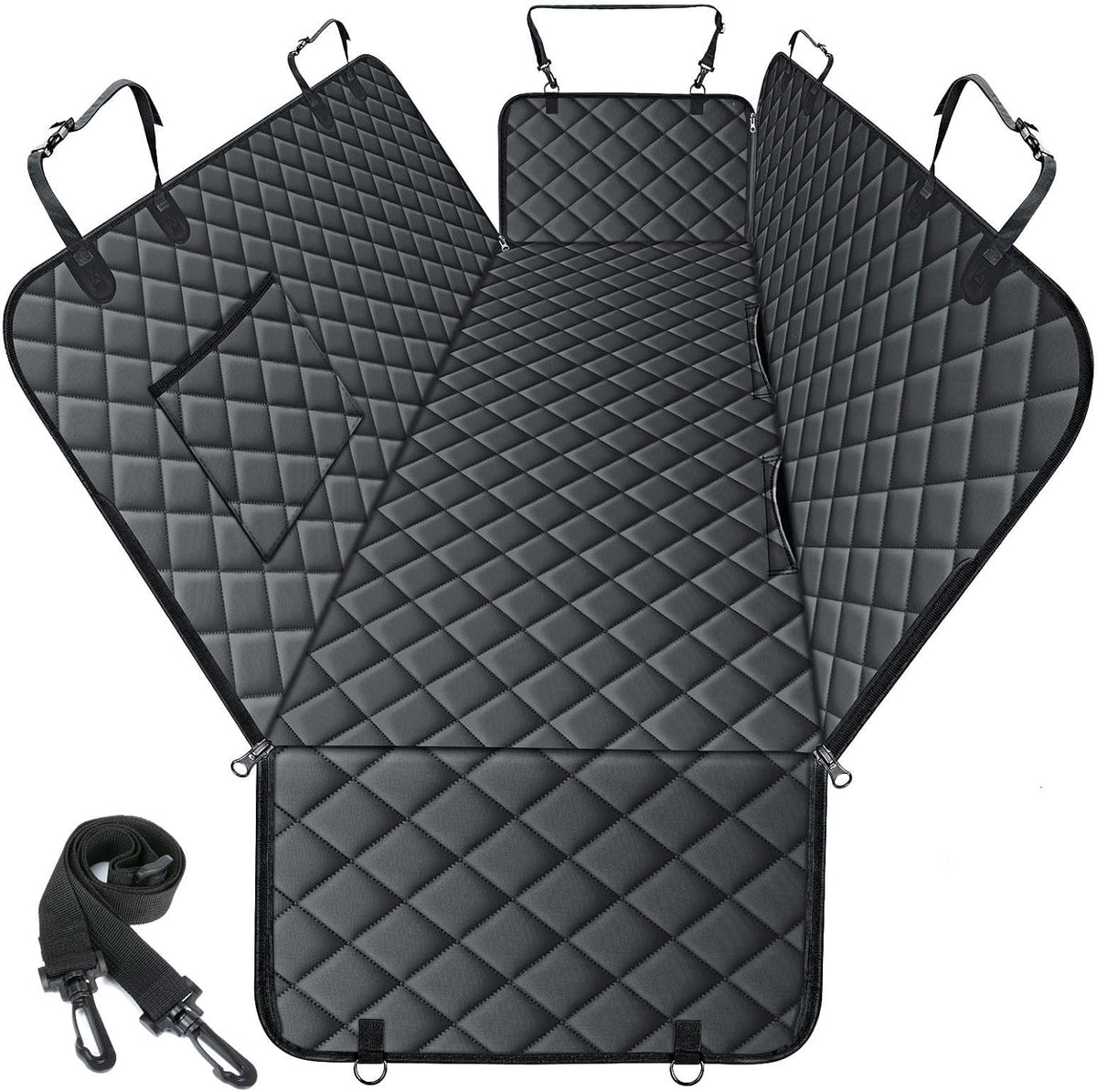 Waterproof Dog Car Seat Cover for Back Seat, Pet Hammock, L - Black / Small,Standard