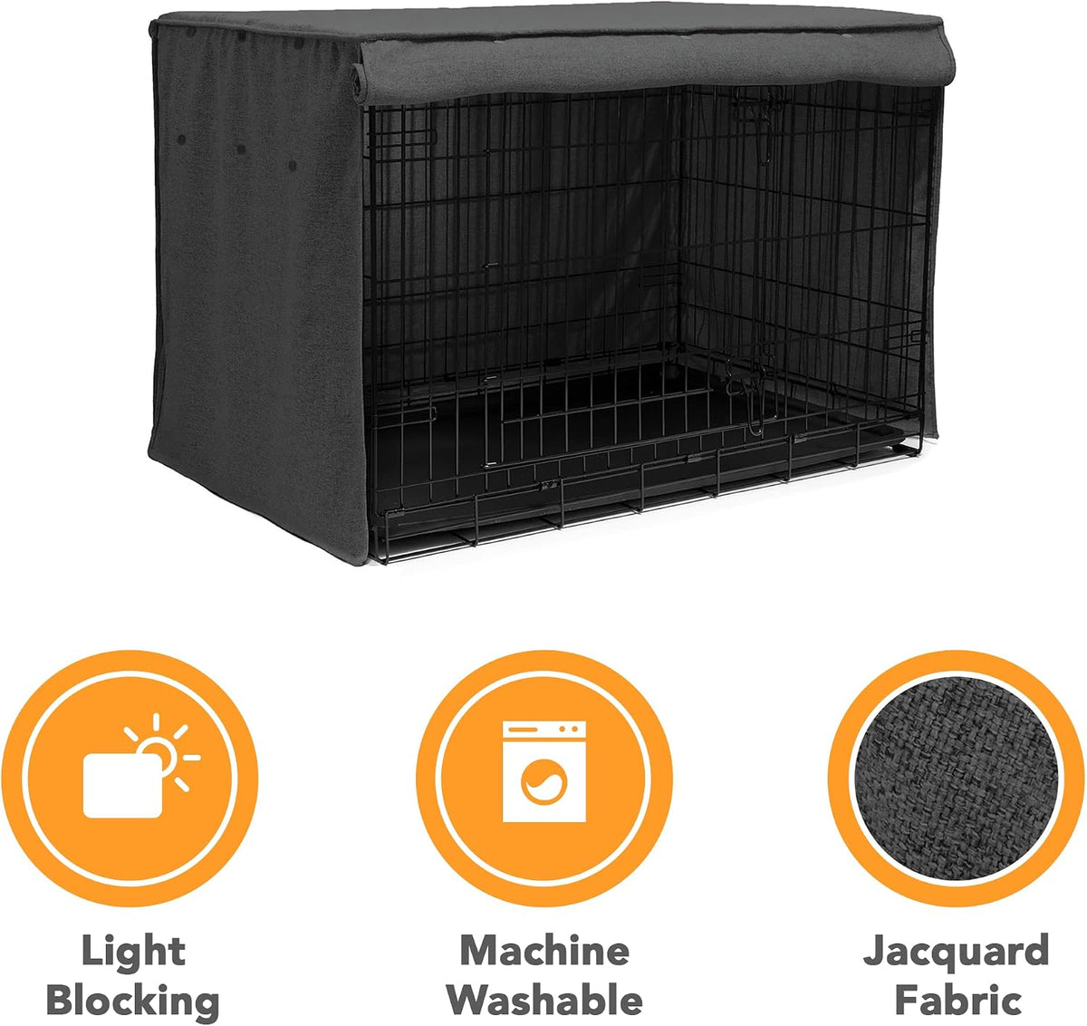 Friends Forever Metal Dog Crate Cover - 42.8"L x 28.8"W x 30"H - image 2