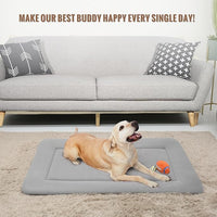 Magic Dog Bed - Soft Crate Pad Mat for Medium/Large Dogs, 36 Inch Machine Washable Kennel Pad with Non-Slip Bottom, Gray