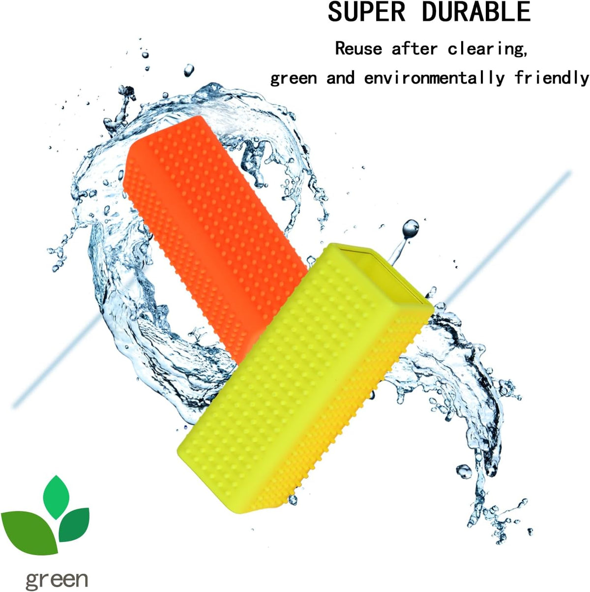 2pcs Pet Dog Cat Hair Remover, Pet Hair Removal Tool - Orangeyellow - image 2
