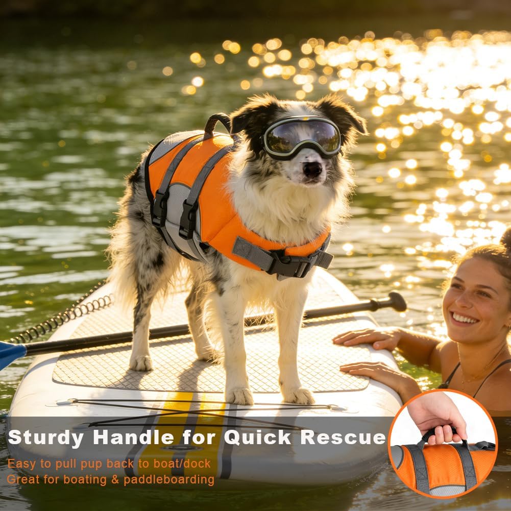 Mklhgty Hawaiian Dog Life Jacket - Orange / Small - image 3