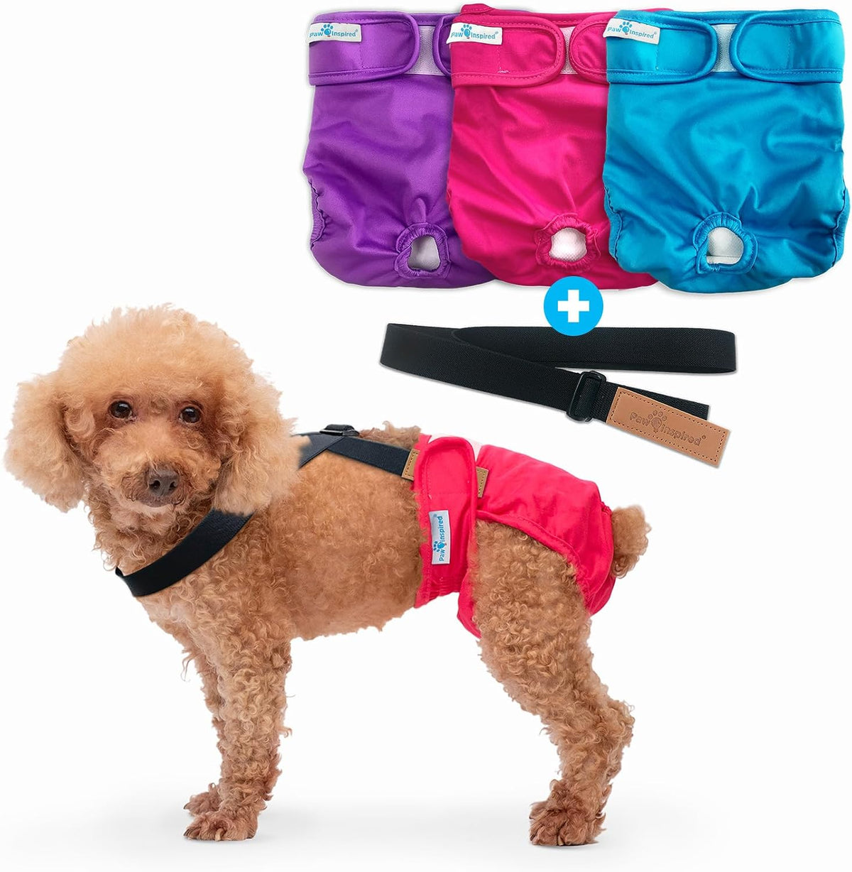 Paw Inspired Disposable Leakproof Dog Diaper Liners - Small (Combo Pack)