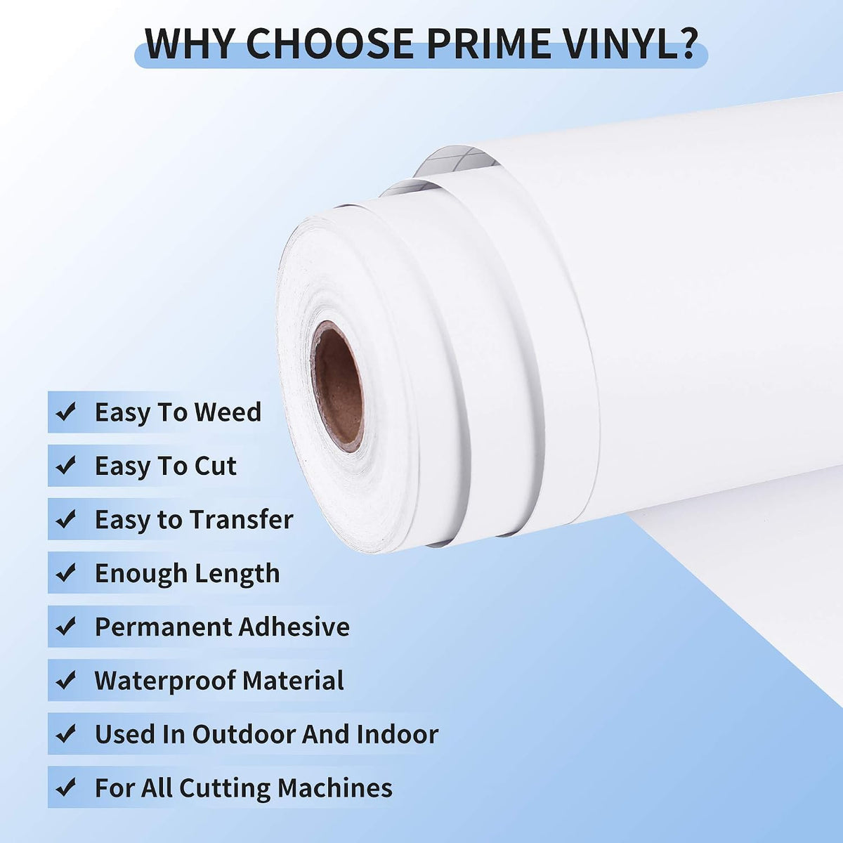 Prime Vinyl Permanent Vinyl - Matt White / 55FT - image 3