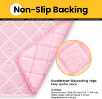 Conlun Cat Litter Mat Litter Trapping Mat - Pink / Large (35" x 23") - image 4