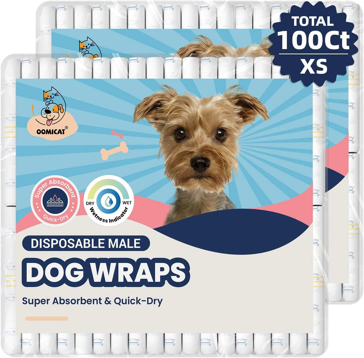 Dog Diapers Male, X-Small 50 Ct - Xsmall: 100Ct