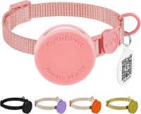 Tribal Aztec Cat Collar 2-Pack, Breakaway with Bell – Essentials for Cats - Pink, AirTag Holder, 8-11"
