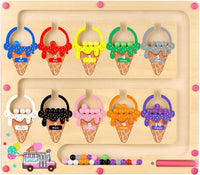 Ice Cream Magnetic Color and Number Maze - Pink
