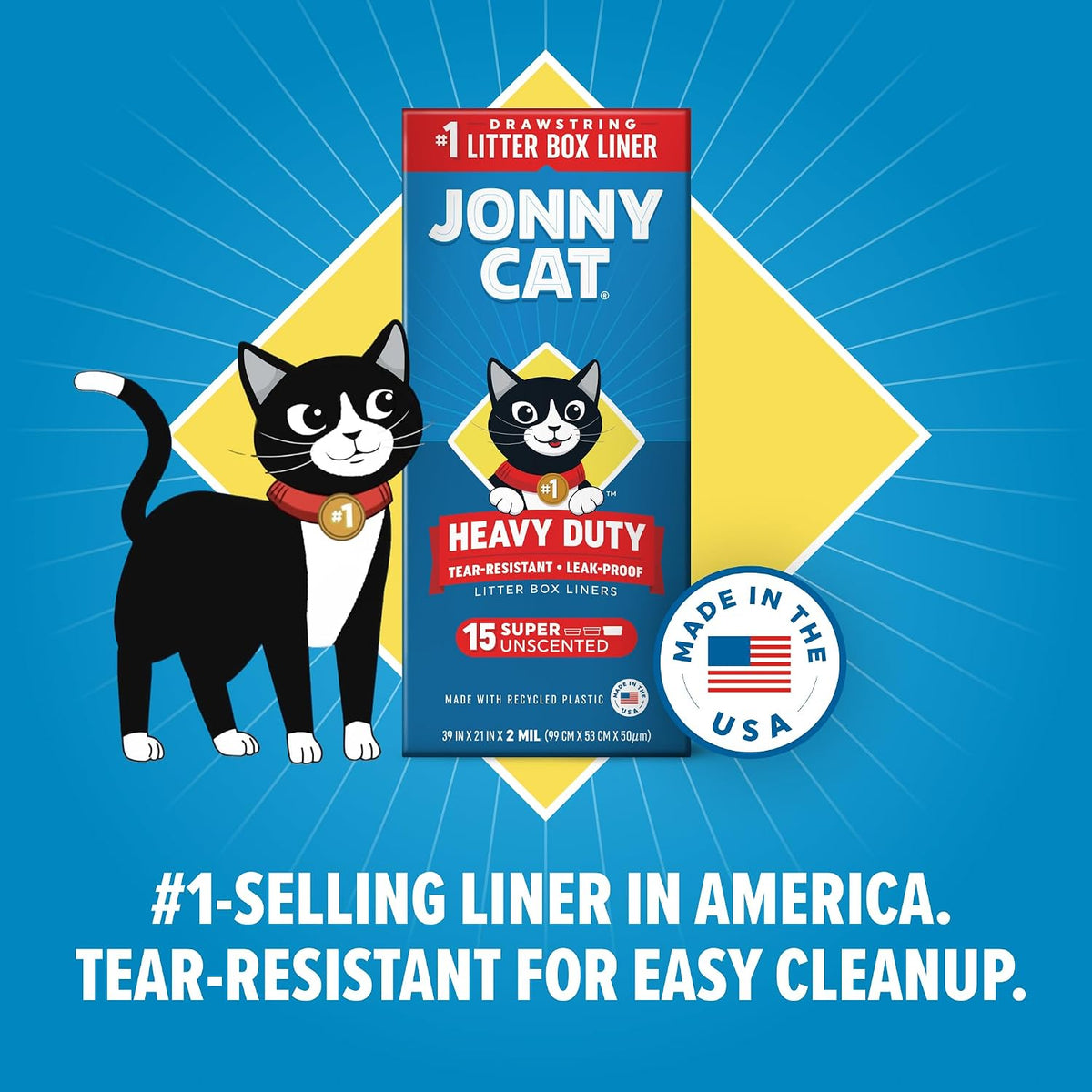 Jonny Cat Litter Box Liners Heavy Duty - Super / 15 Count (Pack of 1) - image 3