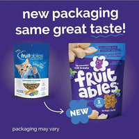 Fruitables Cat Treats Crunchy Cat Treats Packed with Protein Healthy Low Calorie Free of Wheat, Corn and Soy Made with Real Chicken and Blueberry 30 Ounces