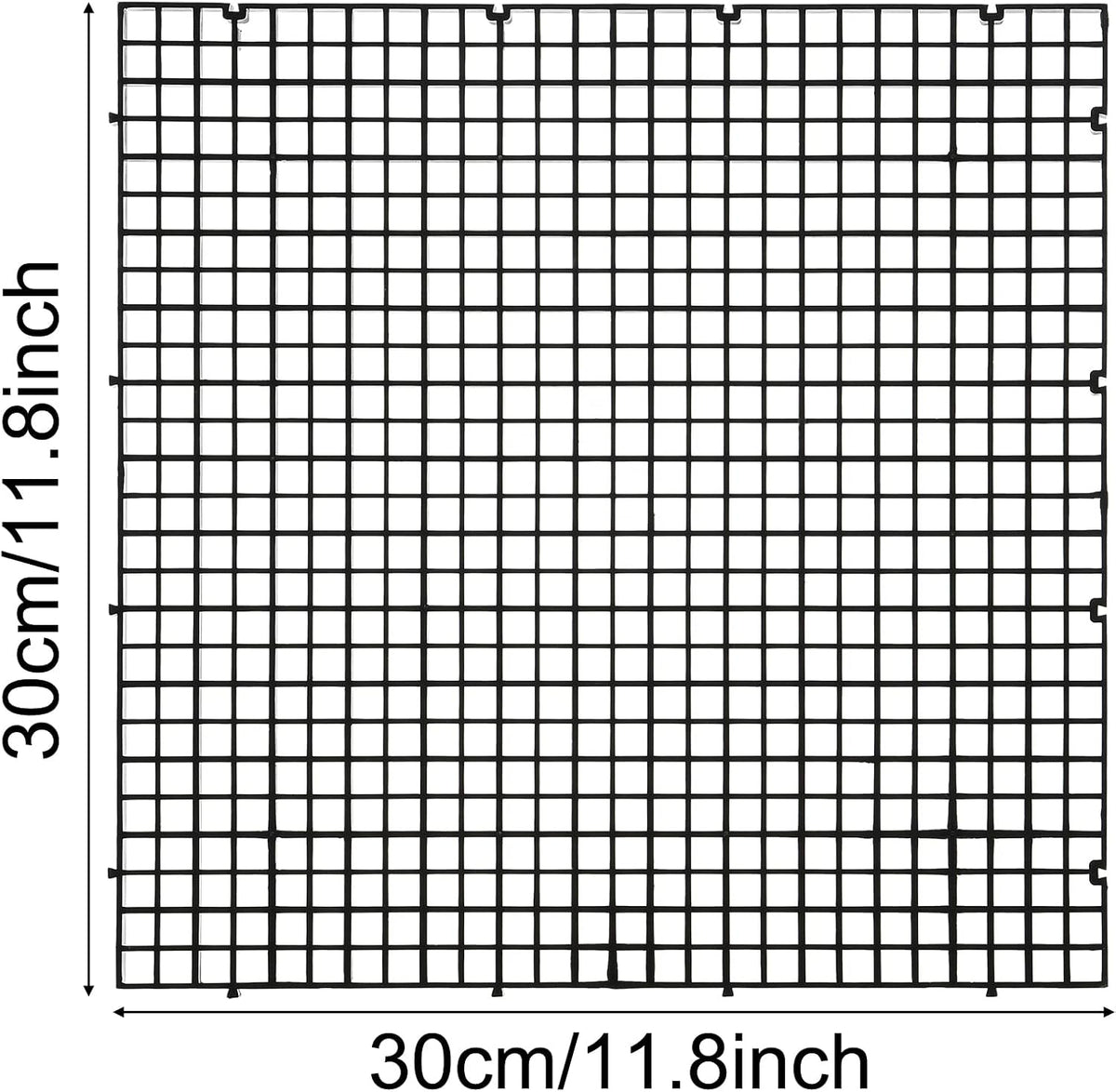 Aquarium Fish Tank Bottom Isolation 8 Pcs, Plastic Egg Crate – Essentials for Fish - L 4pcs Black - image 2