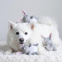 ZippyPaws Burrow Replacement Miniz Squeaky Toy for Enrichment - Bunnies (3-pack) - image 2