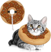 BEAUTYZOO Cat Cone Collars Soft, Cat Recovery E Collars After Surgery to Stop Licking, Adjustable Elizabeth Circle Collar Cute Pet Donut Pillow for Cats Kitten Small Dogs