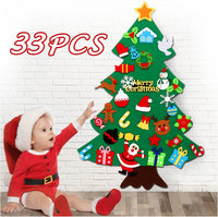 CASA CLAUSI Felt Christmas Tree for Kids DIY Decorations 2.6ft 22 Pcs – Fun for Kids & Family - 3*2 ft