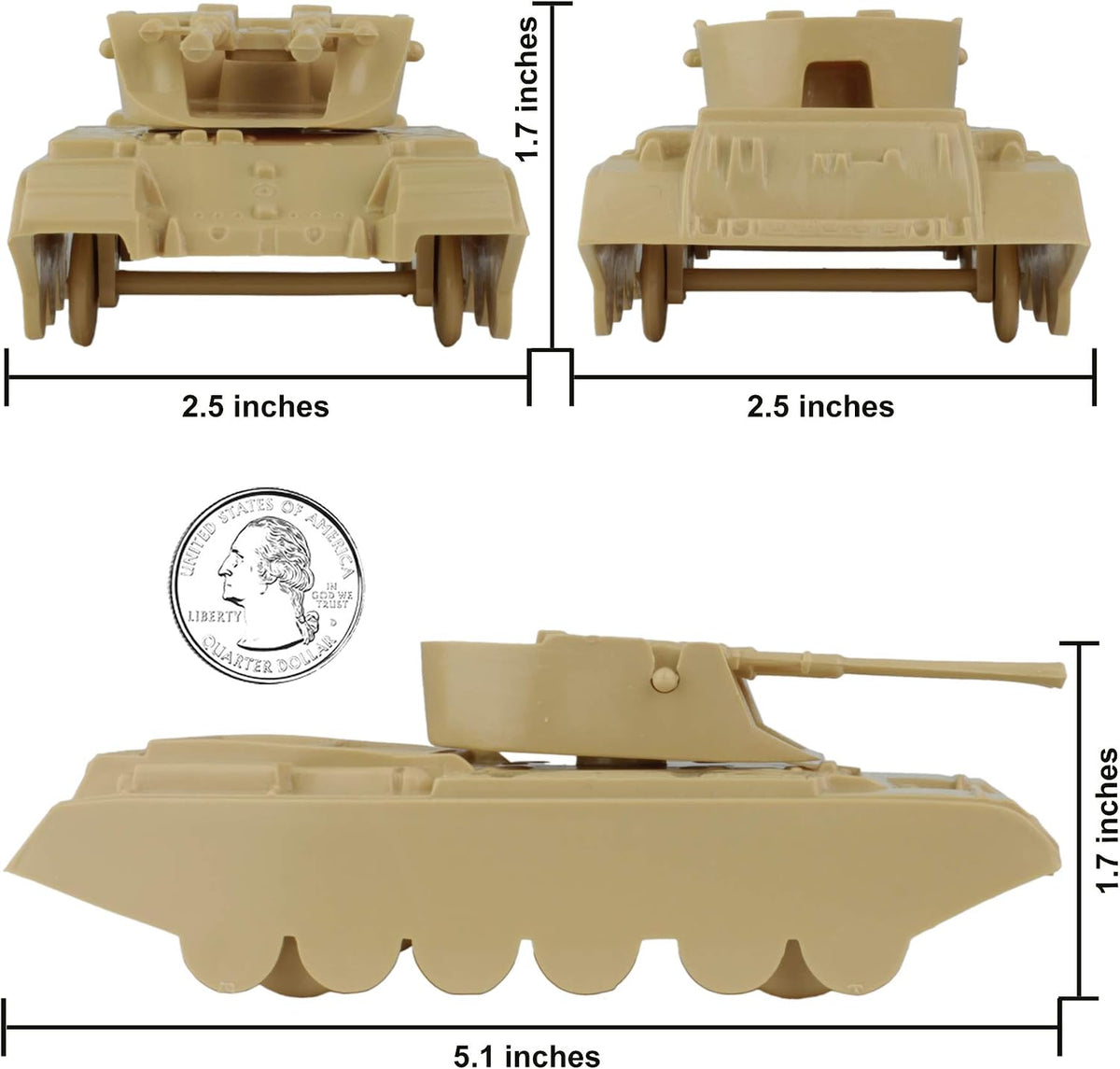 BMC Classic Payton Anti-Aircraft Tanks - Od Green Vs. Tan - image 4