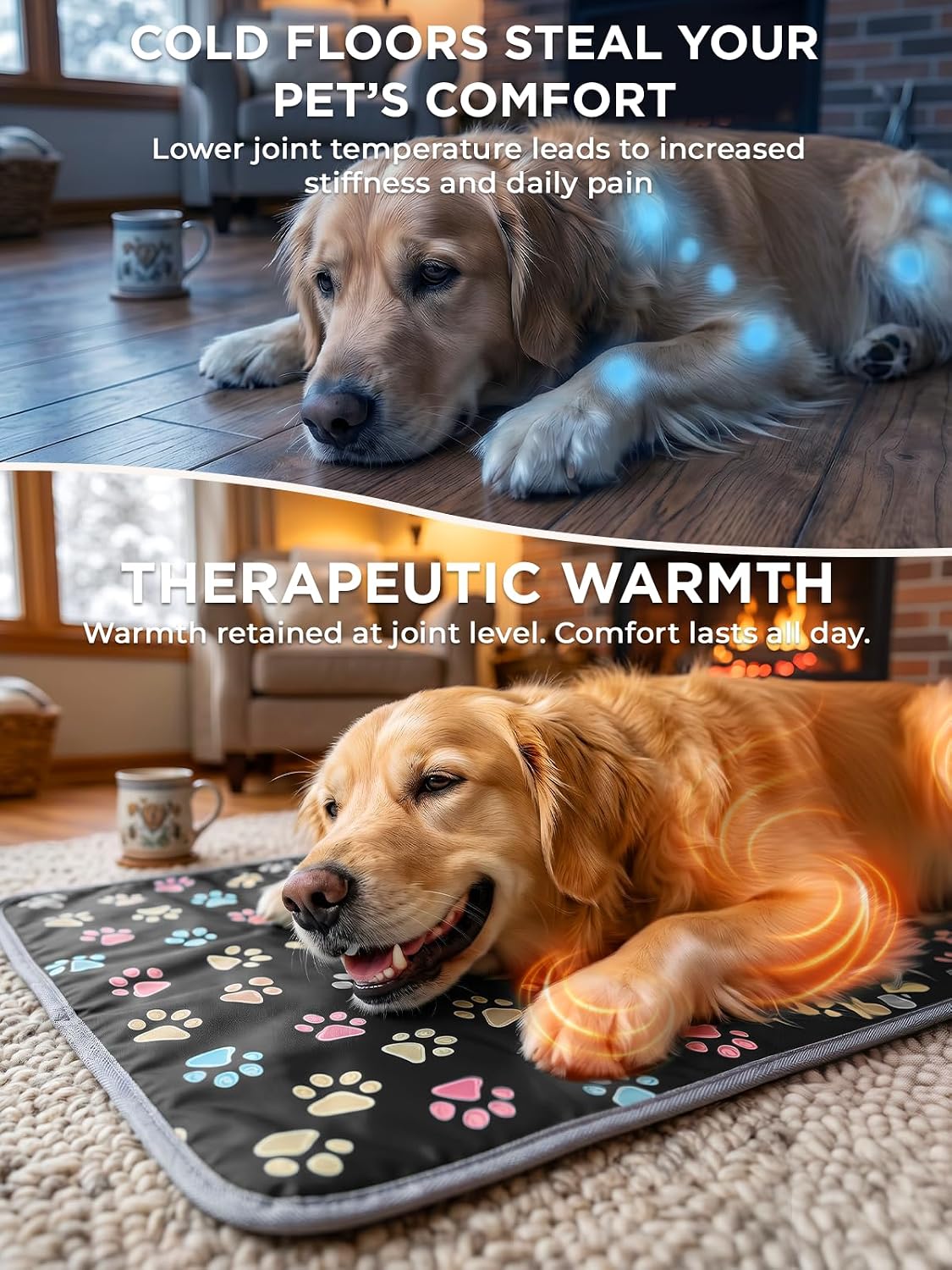 furrybaby Pet Heating Pad for Cats & Dogs, Waterproof Heated Bed - Temp adjustable / 18 X 18in / Black - image 3