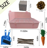 11Pcs Rabbit Litter Box Toilet - Pink - image 2