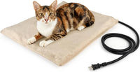 NICREW Cat Heating Pad, Consistent Heat, 17.7"x15.7", 30W - Khaki / 17.7"L x 15.7"W x 0.4"Th