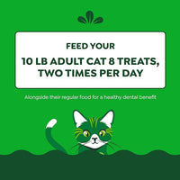 Greenies Feline Adult Dental Cat Treats, Oven Roasted Chicken Flavor, 9.75 oz. Tub