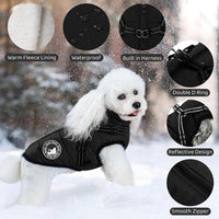 Gyuzh Dog Coat with Harness Puppy Coats Small Dog Harness Jacket - XXX-Large / black - image 2