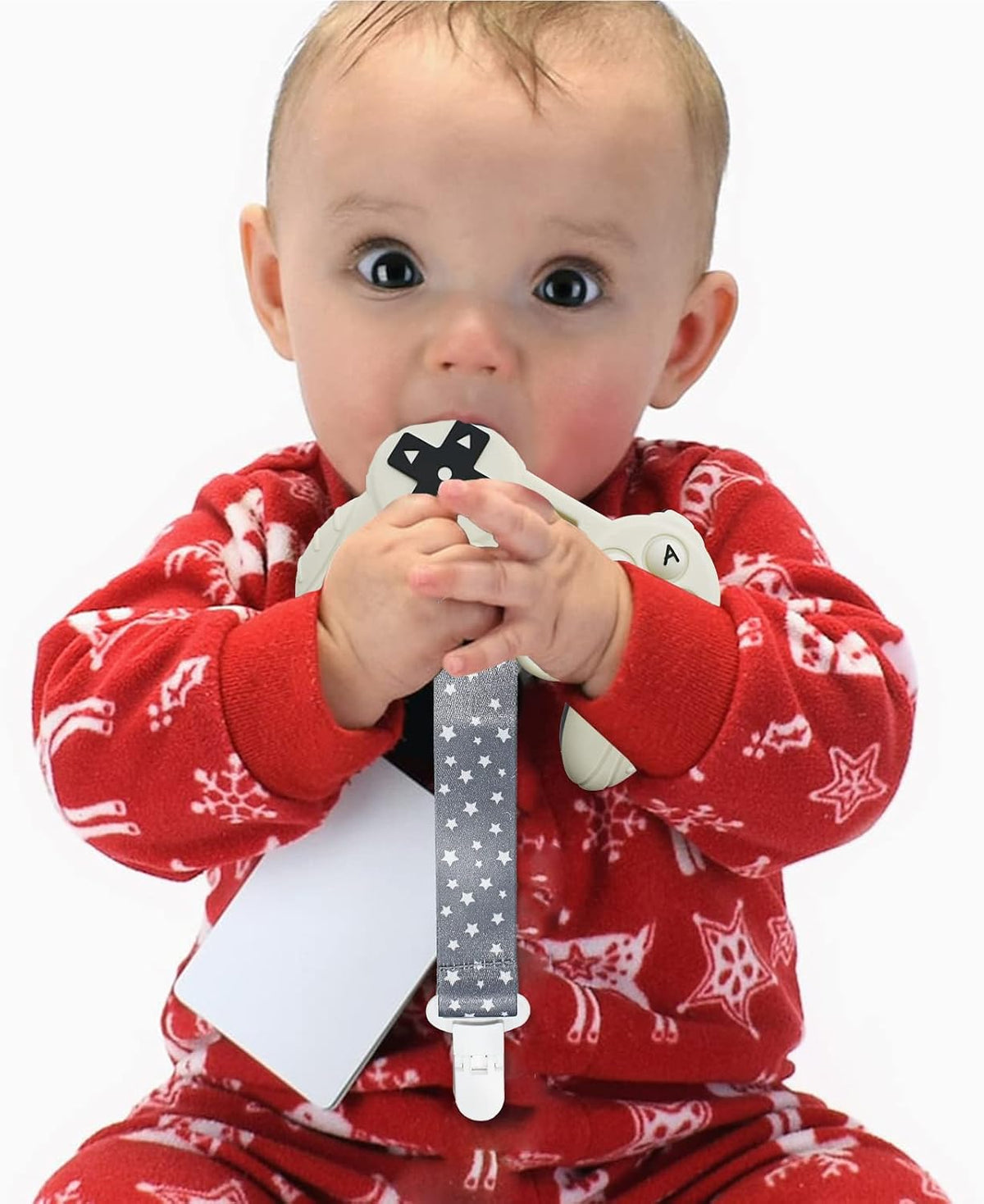 Cool Remote Game Control Teething Toy for Babies 0-6-12 Months - White - image 2