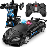 Spider Remote Control Car with Police Light - Black