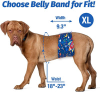 Pet Soft Dog Belly Band, Washable Dogs Belly Bands for Male Dogs - Space / X-Large (19''-23'') - image 3
