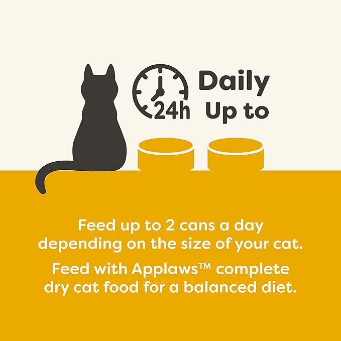 Applaws Wet Cat Food, 24 Count, Limited Ingredient Canned Wet Cat Food, Chicken Breast in Broth, 5.5oz Cans