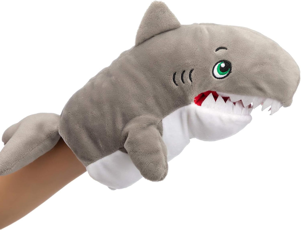 HollyHOME 13 inch plush shark hand puppet with movable mouth - view 26