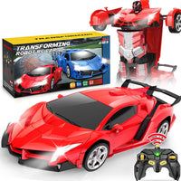 Dolanus Remote Control Car, Transform Robot, Boys Toys Gifts - Red
