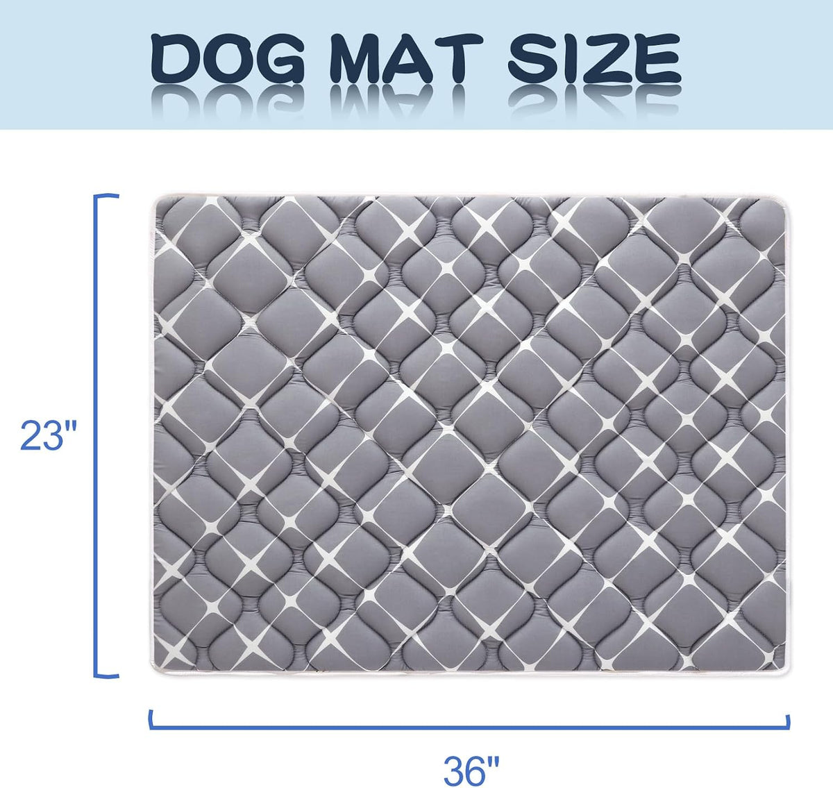 Bubble bear Dog Crate Mat, Ultra Soft - Gray / 36.0"L x 23.0"W - image 2