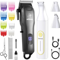 Dog Clippers Grooming Kit with Paw Trimmer - Black