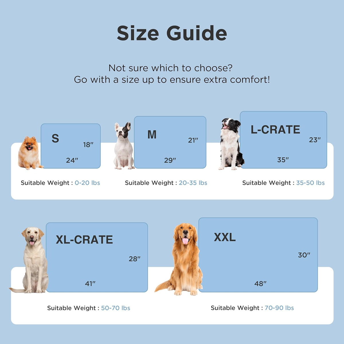 Bedsure Cooling Mat for Large Dogs - 41" x 28" (XL-Crate) / Blue - image 4