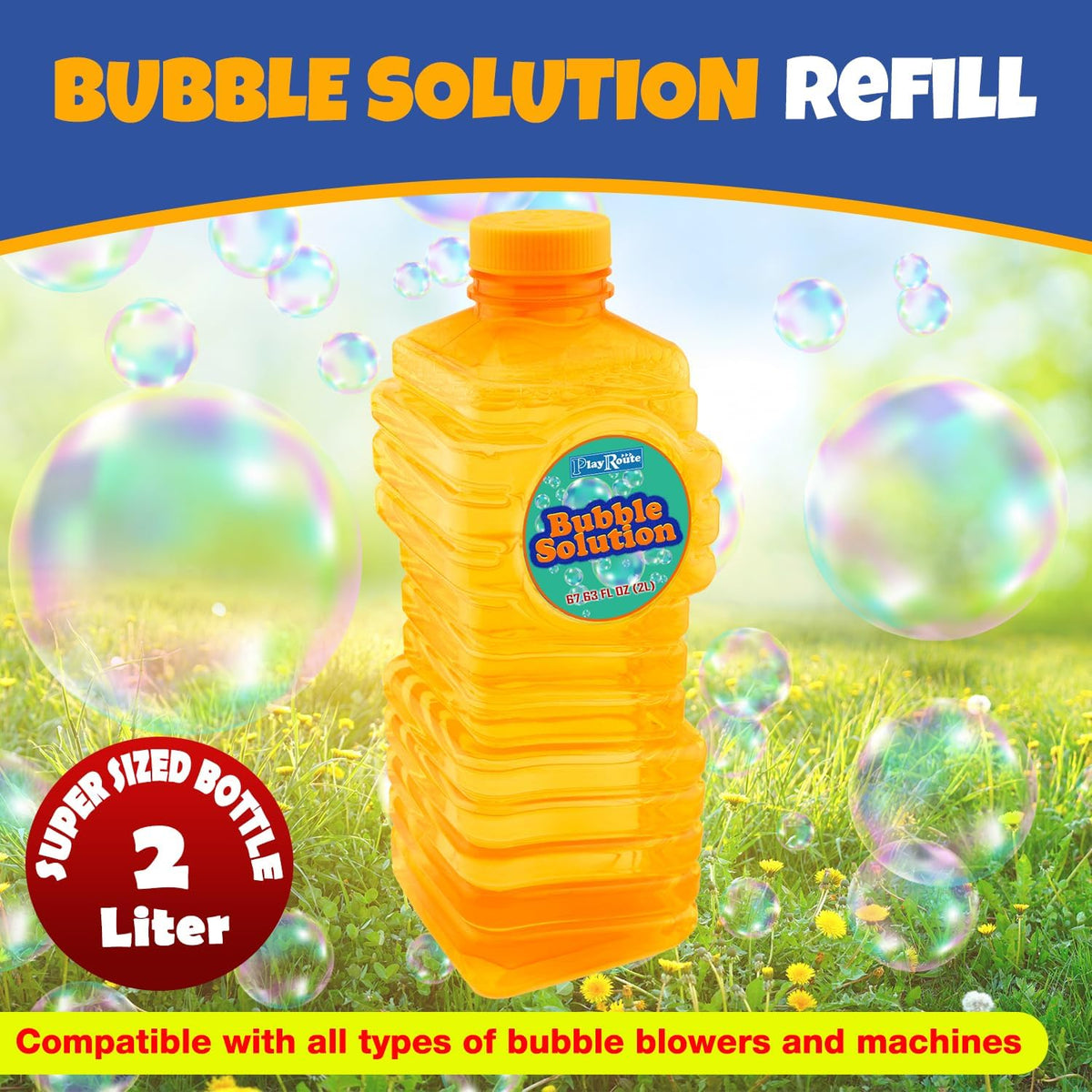 PlayRoute Bubble Solution, Bubbles Refill Solution 4L/136oz. - 1-pack - image 2