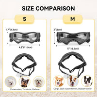 Dog Goggles Small Breed, Dog Sunglasses UV Protection Puppy Eyewear for Small Pet Outdoor Riding - Small / Black - image 4