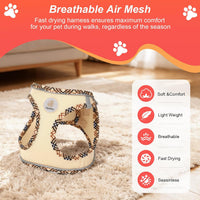 Hipubby Dog Harness Small Sized and Leash Set - Khaki/Tirm / XS (Chest: 12.5"-14") - image 3