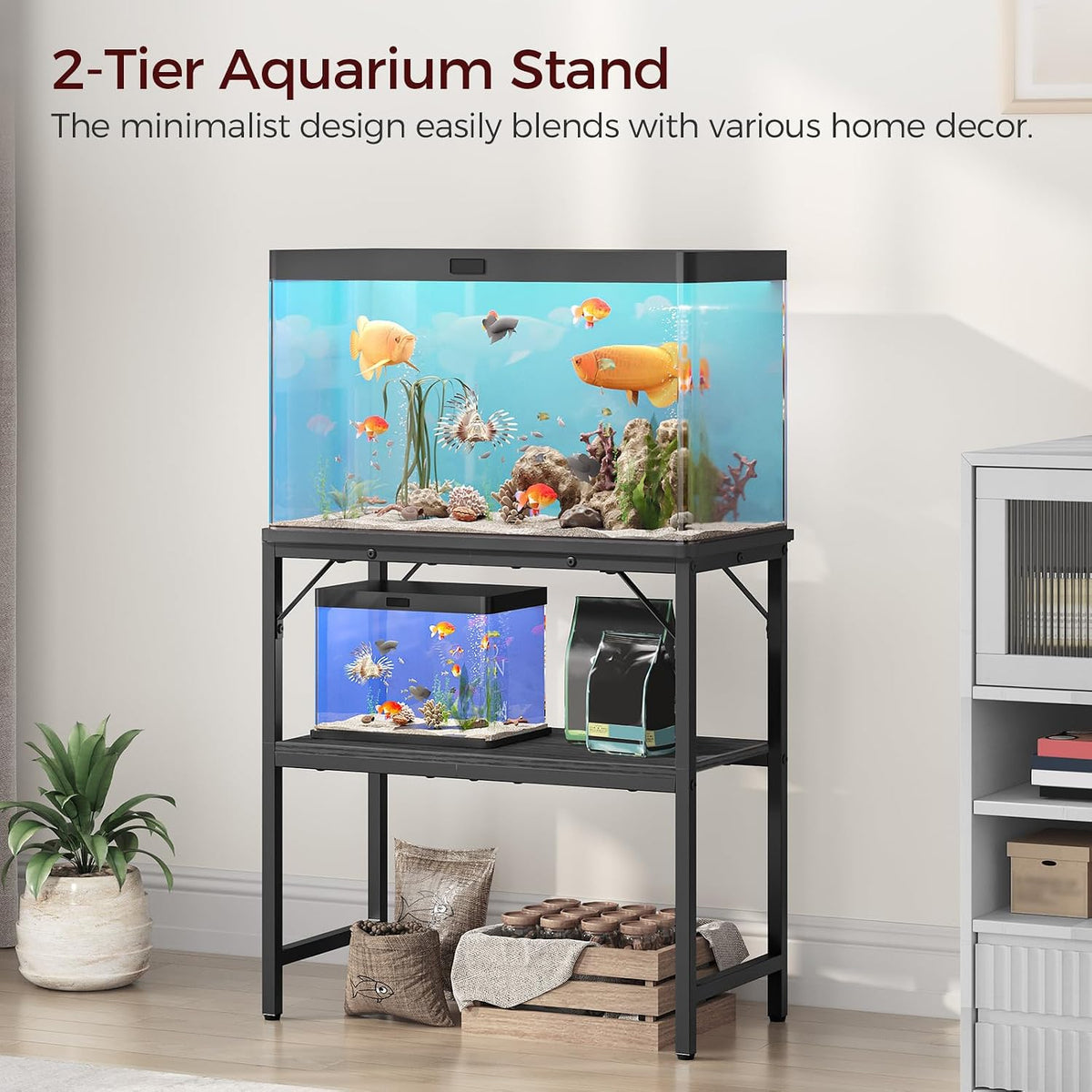 MAHANCRIS 20 Gallon Fish Tank Stand - Black / 20 Gallon - image 3