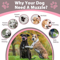 Mesh Dog Muzzle Suits for Small Medium Large Dogs Dog Muzzle Set – Essentials for Dogs - Pink / Medium 3 PCS(S-L) - image 3