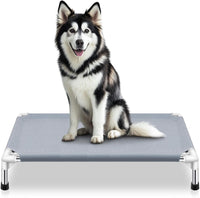 Elevated Dog Bed for Small Dogs, Dog Cooling mat Cot - Grey-M-3