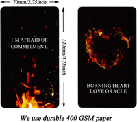 QUEENOFPAIN Burning Heart love oracle cards deck with 54 poker-sized cards and box - view 2