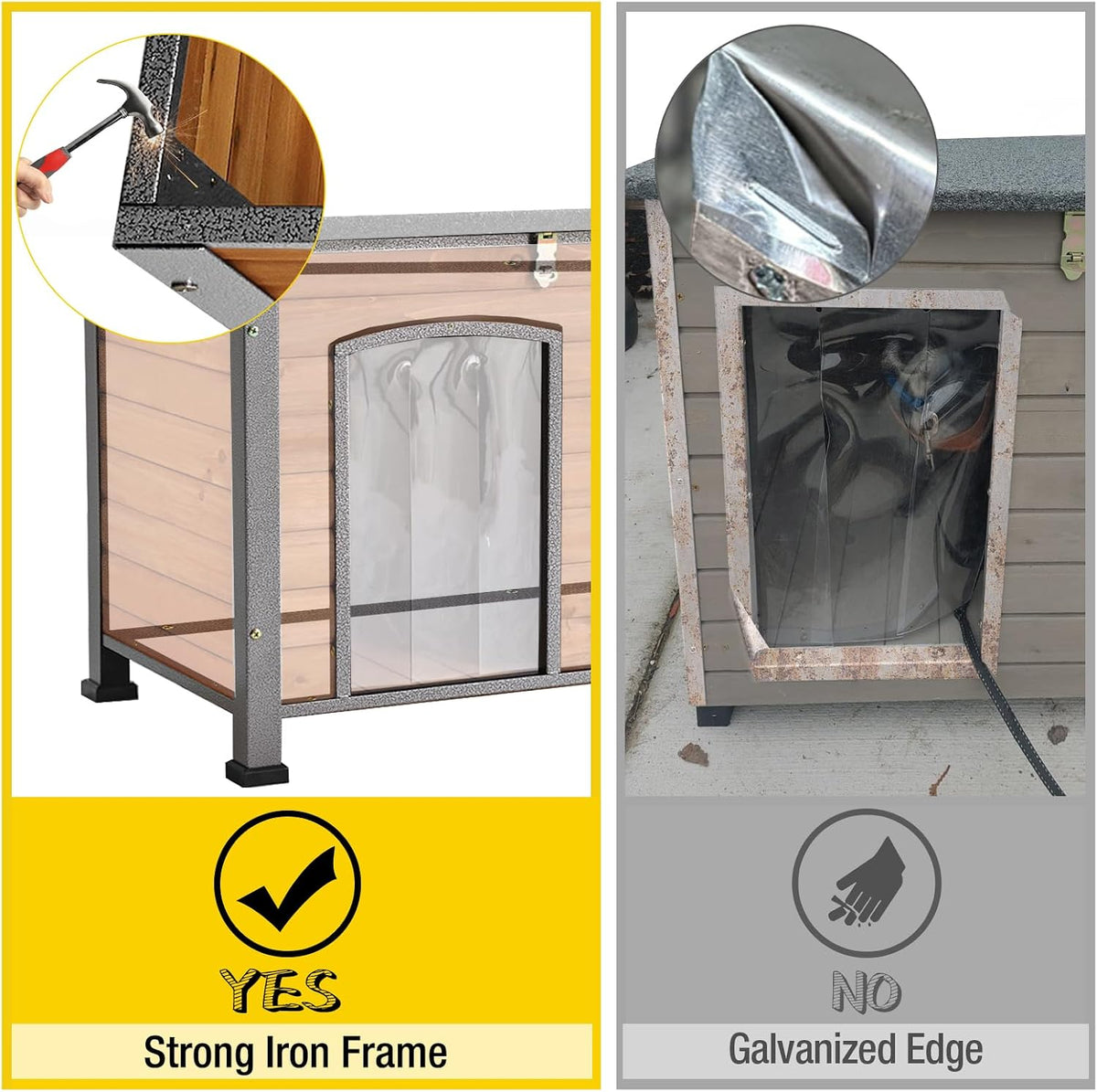 Aivituvin Dog House Outdoor & Indoor Wooden Dog Kennel for Winter - image 2