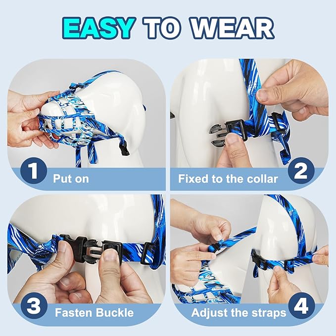 Basket Muzzle to Prevent Biting, Dog Muzzle for Large Medium Small Dogs Allows Panting Drinking Anti Chewing, Perfect for Grooming Trimming Training and Aggressive Reactive Dogs (Blue, Size 5)