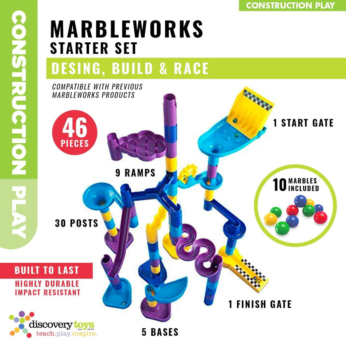 Discovery Toys MARBLEWORKS Marble Run Starter - Starter Set - image 2