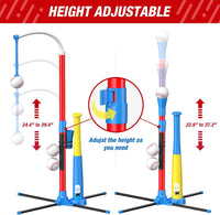 QDRAGON 4-in-1 T ball set for kids with bats, softballs, tee stand and catch paddles - view 6