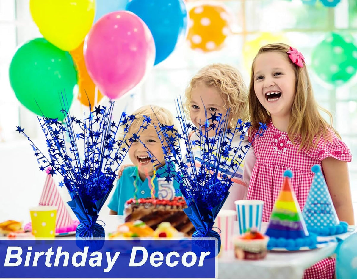 FUBININA Birthday Party Centerpieces Table Decorations Metallic Foil - Blue - image 4