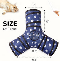 Tempcore Cat Tunnel, 3-Way Collapsible Toy for Indoor Cats - Pentagram / Small - image 2