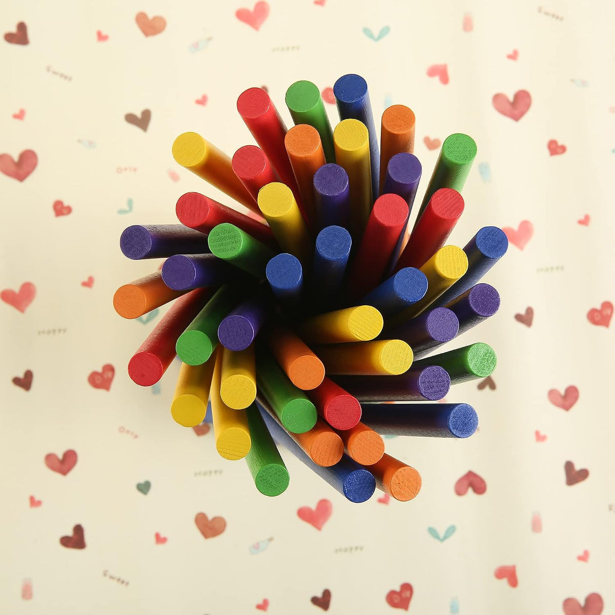 TDOCK 60 pack of wood rhythm lummi sticks for kids in six bright colors - view 5