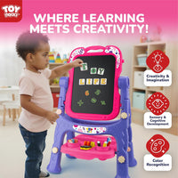 STEAM Life Kids Easel, Pink & Purple - Pink and Purple - image 4