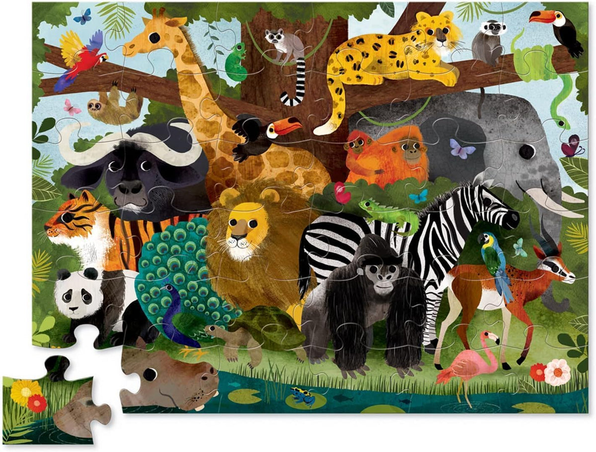 Crocodile Creek 36-Piece Jigsaw Floor Puzzle - Jungle Friends - image 2